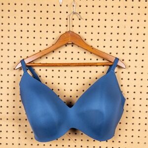 Knix Evolution Wireless Bra Blue Seamless Everyday Comfort Size 8+